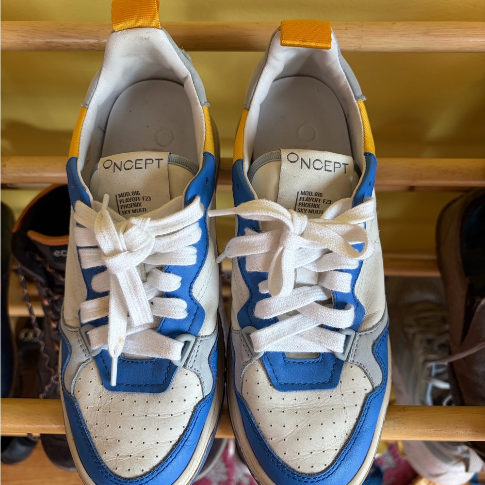 ONCEPT Women's Stylish Blue and White Sneakers